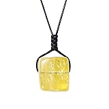 Runyangshi Citrine Natural Healing Crystal Pendant