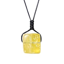 Runyangshi Citrine Natural Healing Crystal Pendant