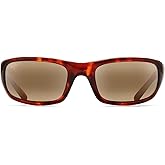 Maui Jim Men's and Women's Stingray Polarized Wrap Sunglasses, Tortoise/HCL® Bronze, Small