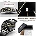 OLEVS Leather Band Watches for Men Easy Reader Date Mens Watches Easy Read Ultra Thin Dial Big Face Casual Classic Dress Black Leather Waterproof Quartz Adjustable Strap Analog Watches with Date