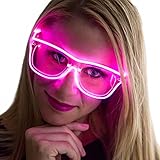 Neon Nightlife Clear Lens Wayfarer 55mm Light Up Glasses