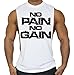No Pain No Gain Workout T-Shirt Bodybuilding Tank Top White S-3XL