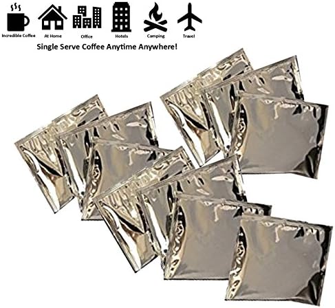 Single Serve Colombian Pour Over Drip Coffee - Ready to Brew (Colombia Arabica, 10 Pack)