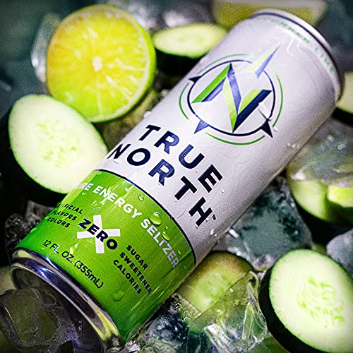 True North Pure Energy Seltzer, Cucumber Lime, 12 Fl Oz (Pack of 12) Pricepulse