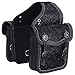Tough-1 Saddle Bag Tooling Adjustable Buckle Leather Black 61-9915thumb 1