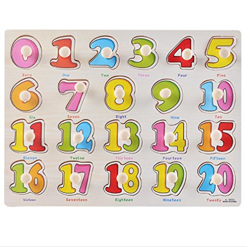Fiaya Kid Baby Hand Grasp Wooden Alphabet Puzzle Toys (E)