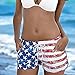 Highpot Women Fashion Sexy American Flag Shorts Drawstring Beach Pants