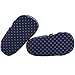 LIVEBOX Newborn Baby Cotton Stripes Soft Sole Infant Prewalker Toddler Shoes (L: 12~18 Months, Blue and White)