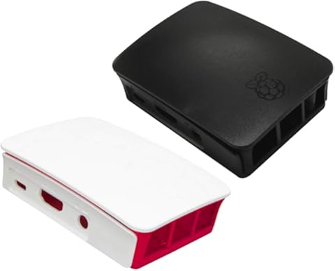 Milageto Nuevo Gabinete De Carcasa para La Raspberry Pi 3 Modelo B Negro + Blanco