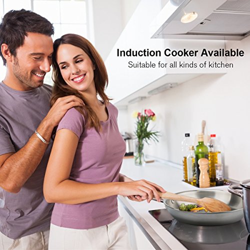 10.5 inch Tri-Ply Stainless Steel Frying Pan Stainless Steel Skillet Induction Pan,Pro-Health Professional Open Skillet,Saute Pan ,Dishwasher /Oven Safe