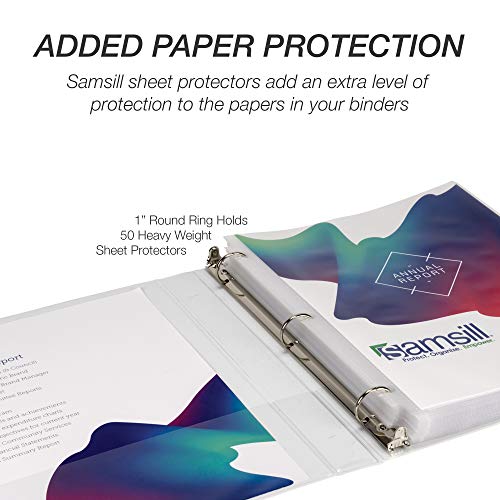 Samsill Economy 3 Ring Binder Organizer, 1 Inch Round Ring Binder