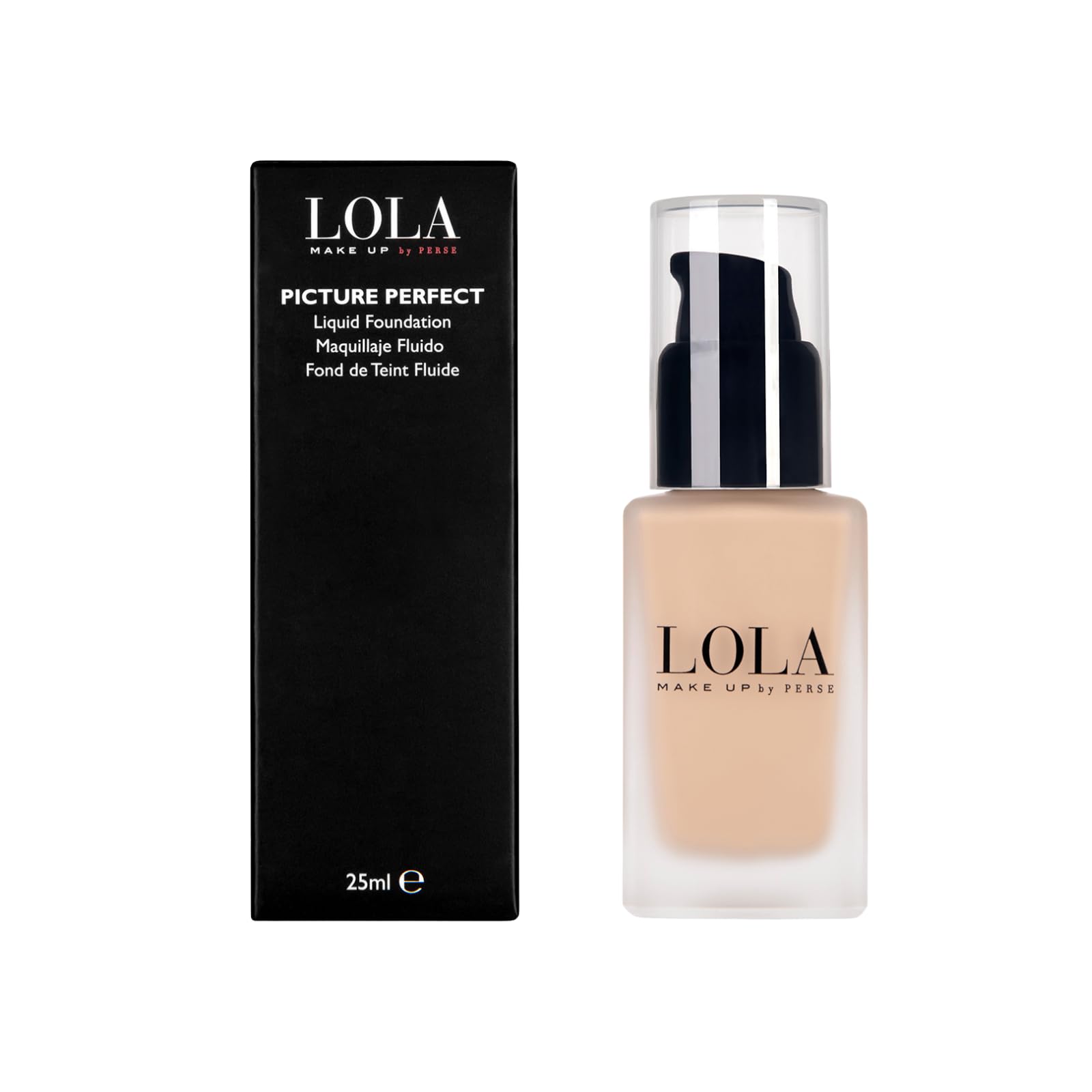LOLA Make Up by Perse Picture Perfect Foundation – Lightweight, Buildable Light-to-Medium Coverage – Radiant, Oil-Absorbing, Hydrating – Vegan, Cruelty-Free – [B003-Light Natural]
