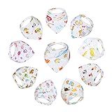 Aivedo Baby Bandana Drool Bibs,10 Pack Organic Cotton,Burp Cloths for Drooling ,Feeding and Teething Girls Baby Gifts for Girls