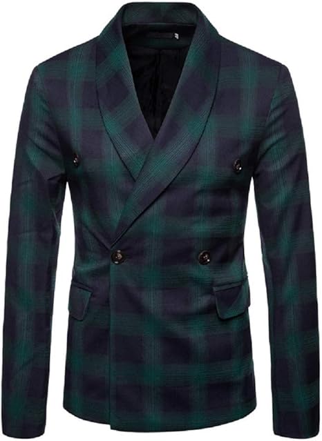 Amazon Co Jp メンズスリムフィットヴィンテージカジュアルブレザースーツジャケットビジネススーツダブルブレストスーツジャケット 色 緑 サイズ Xxxxl ホーム キッチン