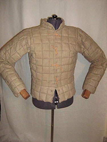 Medieval thick padded CAMEL COLOR gambeson aketon Doublet arming jacket armor armour