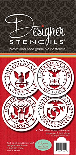 US Military Seals Cookie Stencil Set C1009 by Designer Stencils
