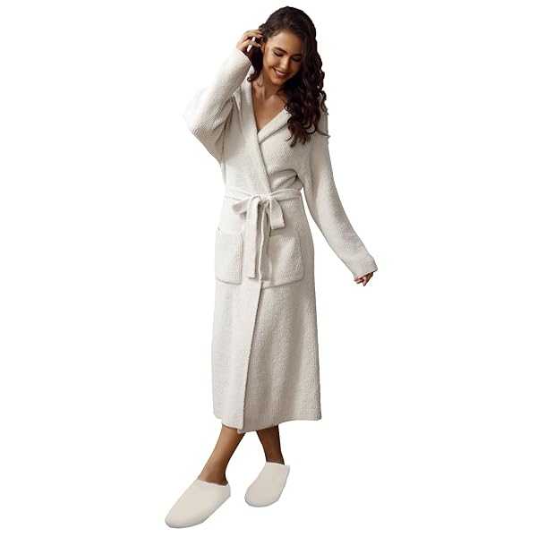 MH MYLUNE HOME ULTRA SOFT ROBE WITH POCKETS,...