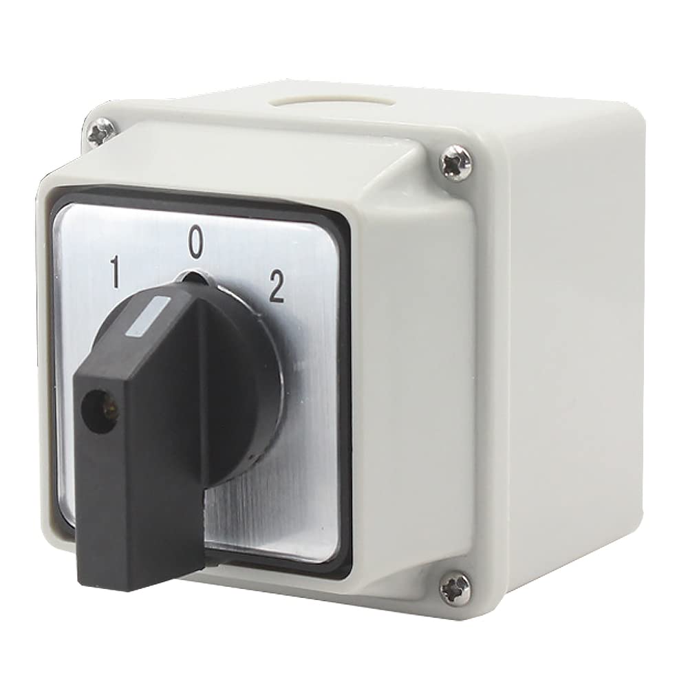 Changeover switch 3 Position 8 Screw Terminals Cam Switch in Robust Enclosure