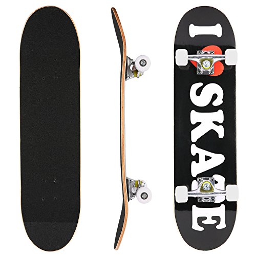 ANCHEER Skateboard Complete Profession Wood Full Size Skate 