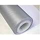 F & B LED LIGHTS White 3D Carbon Fiber Film Twill Weave Vinyl Sheet Roll Wrap (108