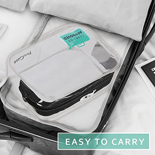 ProCase TSA Approved Clear Travel Toiletry Bag, Quart Size Zipper