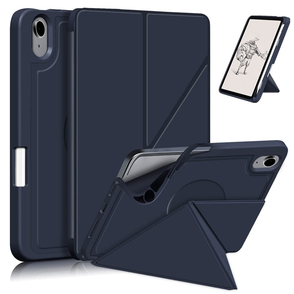 iPad Mini 6th Generation 8.3 inch Case Vertical and Horizontal Stand iPad Mini 6 2021 Cover with Pencil Holder Business Style Support Pencil Charging Auto Wake/Sleep (Blue)