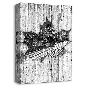 Antique Building Pop up Painting Artwork for Home Framed
