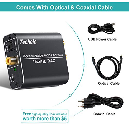2 Converter+192kHz+Techole+Aluminum+Converter+Headphone