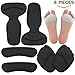 High Heel Pads (8 pcs) - High Heel Inserts, Heel Shoe Inserts, Heel Grips, Heel Cushion Inserts, Metatarsal Foot Pads, Heel Snugs for Women - Blister Prevention & Improve Shoes Too Big (Black)
