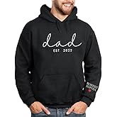 IZI POD Personalized Dad Embroidered Hoodie with Kids Names, Dad Sweatshirt, Gift for Father's Day, Birthday, Christmas