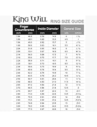 King Will Basic - Anillo de carburo de tungsteno para hombre, 0.276 in, cepillado, mate, para boda