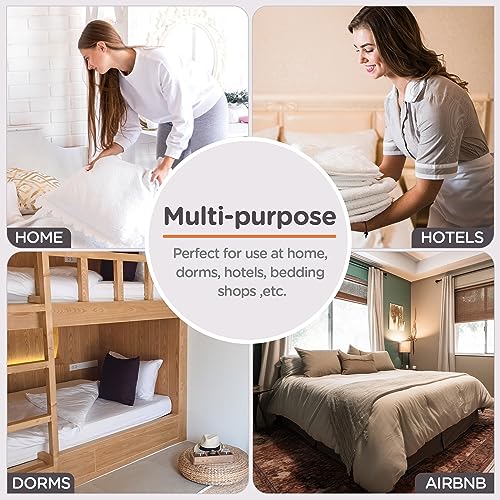 ZUBISU Bed Sheet Organizer Bands, Twin Size Sheet Labels for Bedding Storage 4PCs Pack, Elastic Sheet Set Organizer, Fitted Sheet Straps Bed Bands for Sheets Pillowcases Duvets, Twin 4PCs