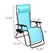 Ollieroo 2-Pack Blue Zero Gravity Lounge Chair with Pillow and Utility Tray Adjustable Folding Recliner Outdoor Patio Chair