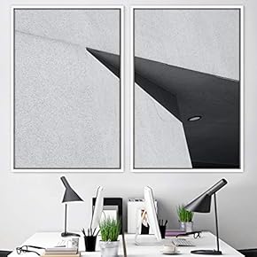 signwin 2 Piece Framed Canvas Wall Art Solid...