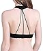 Camellias Women's Unpadded Sexy Strappy Bralette Bustier Floral Lace Crop Top Sheer Neck Style Bra
