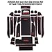 Custom Fit Cup Holder,Ford F150 Cup Holder Mat Non-Slip Interior Door Cup Arm Box Storage Mat,Arm, Box, Door and Center Console Liner Accessories for Ford F150 2015 2016 2017 2018 29 PC-Set (Red Trim)