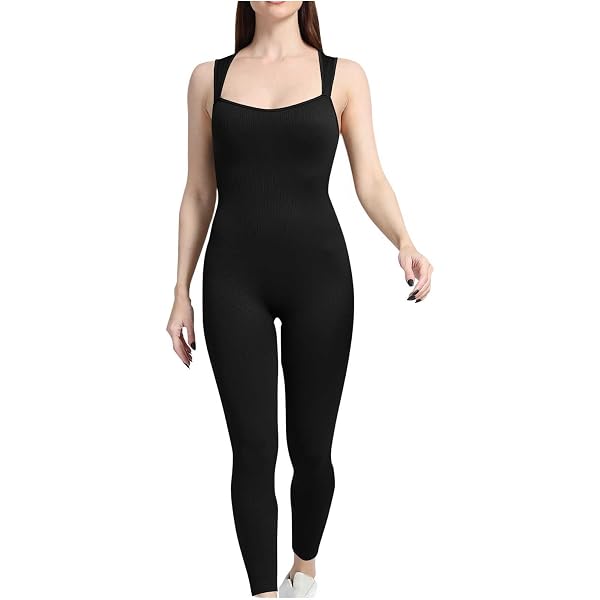 USA Made Cotton Spandex Spaghetti Strap Catsuit Jumpsuit – One Piece Unitard For Women, S-3X, Solid Colors