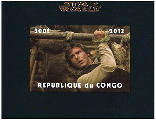 Star Wars stamps - Han Solo tied up in Return of the Jedi - Imperforate - never mounted and never hinged - 2013 / Congo / 300F