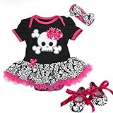 Baby Black Damask Skull Pirate Bodysuit Tutu