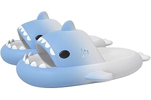 XPKWS Shark Slides for Women and Men Unisex Cloud Slippers Adult Novelty Beach Sandals with Thick Sole