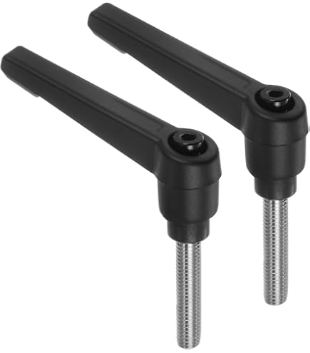 M METERXITY 20-Pack M6 Thumb Screws – T-Handle Clamping Knobs, 40mm Thread, Zinc-Plated Carbon Steel (Black)