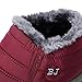 Letter Warm Fur Lining Slip On Flat Ankle Snow Boots Warm Shoe For Women