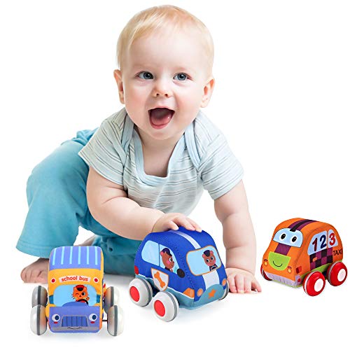 image for Beebeerun Car Toys Gifts for Toddlers, Kids Pull-Back Vehicle Set - So