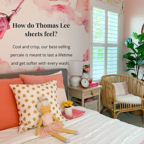 Queen Size Percale Cotton Sheet Set White 500 ThreadCount US