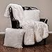 Chanasya Premium Throw Blanket & Pillow Cover - Long Faux Fur Fuzzy Sherpa Throw (50