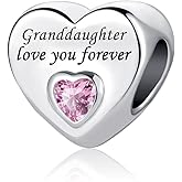 Chili Jewelry Pink Crystal Heart Love Forever Charm for Mom Daughter Auntie Dad Grandma Friends Compatible With Pandora Bracelets