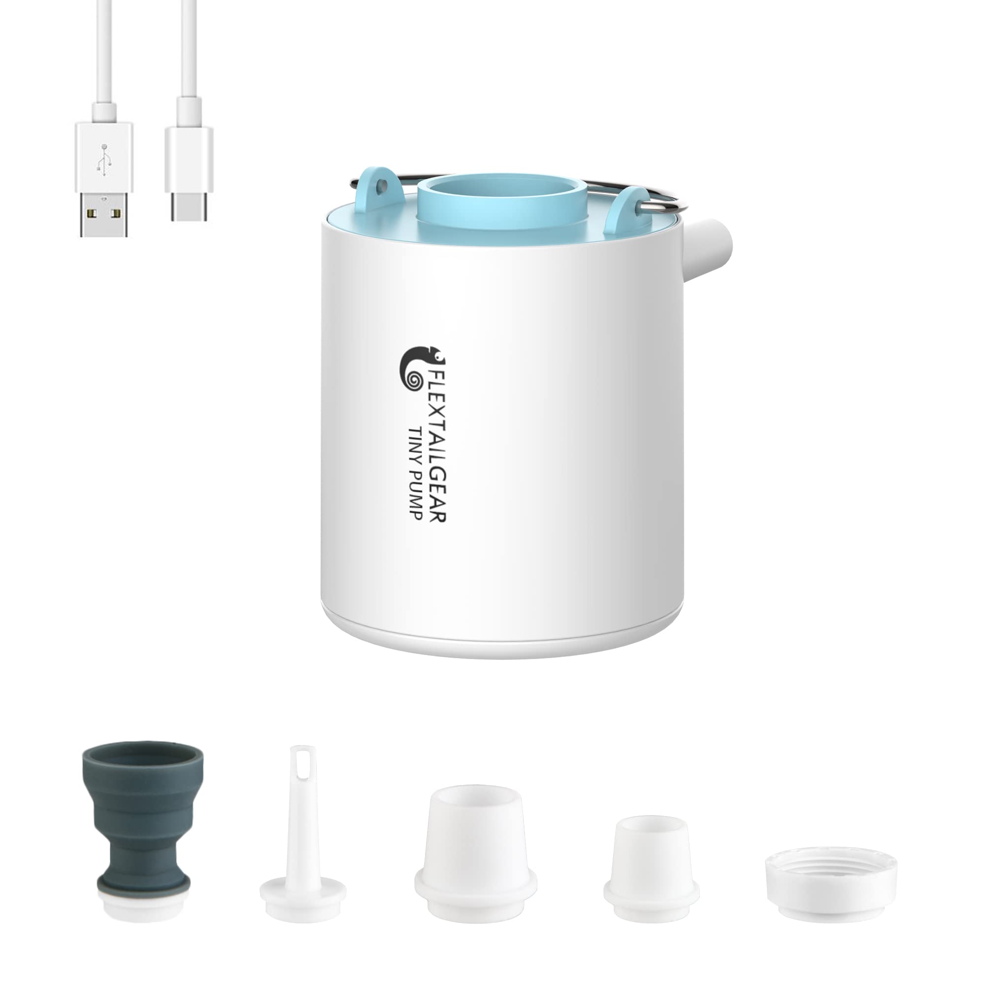 FLEXTAILGEAR Zero Pump 1.2 oz draagbare luchtpomp voor opblaasbare ultra mini elektrische pomp oplaadbare inflator voor slaappads compatibel met KLYMIT NEMO Big Agnes WINLOCK STS EXPED