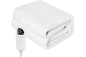 WELLHUT Massage Table Warmer Heating Pad, UL Certified Spa Massage Bed Warmers, Deluxe Fleece Table Cover w/ 5 Heat Levels, 8 Timer Settings, 12 Ft Cord, Machine Washable