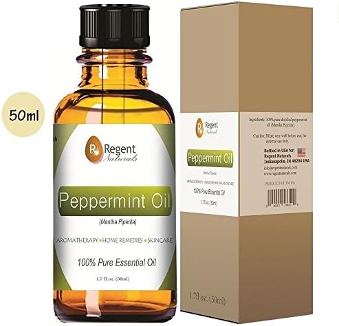 Premium Peppermint Essential Oil 100% Pure Natural Mentha Piperita, Organic Therapeutic Grade large 50ml. Mice &amp; Spiders, Ants Repellent, hair, Spray, tea, Headaches. Get ONE now!