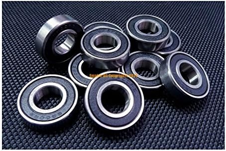[10 PCS] 6802-2RS (15x24x5 mm) Metal Rubber Sealed Ball Bearing (Black) 6802RS